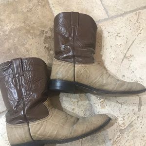 Elephant skin roper Justin boots